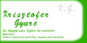 krisztofer gyure business card