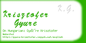 krisztofer gyure business card